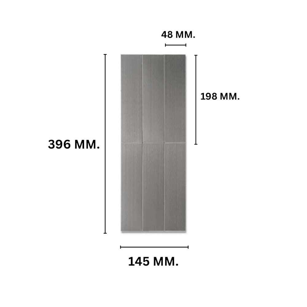 โมเสค TIMELESS TILES รุ่น LUSTO 39.6X14.5 ซม. สี SILVER ผิวด้านแฮร์ไลน์_1